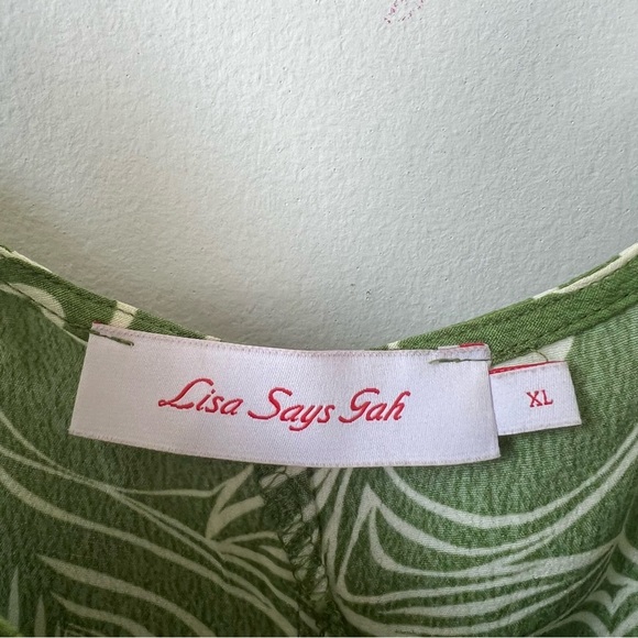 Lisa Says Gah! Green and White Wild Hearts Pattern Yolande Mini Dress - Picture 5 of 8